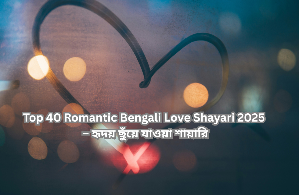 Top 40 Romantic Bengali Love Shayari 2025 – হৃদয় ছুঁয়ে যাওয়া শায়ারি Top 40 Romantic Bengali Love Shayari 2025 Image.png