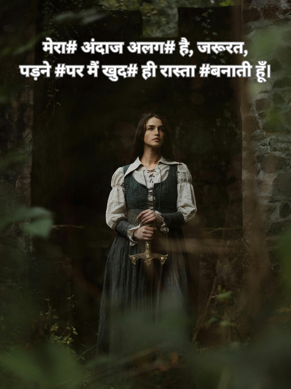 मेरा# अंदाज अलग# है, जरूरत, पड़ने #पर मैं खुद# ही रास्ता #बनाती हूँ।.png